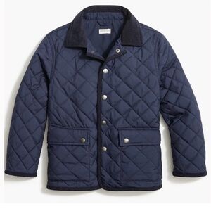 Crewcuts by J. Crew Navy Quilted Barn Jacket Size Kids 16/Women’s Size Small EUC